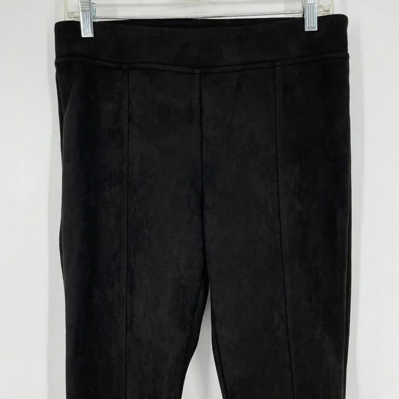 Andrew Marc Pants Womens Sz S Black Suede Mid Rise Slim Stretch Pull on Jeggings - Picture 5 of 6